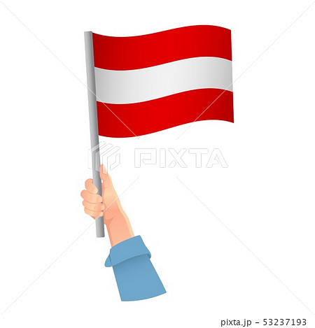 Austria flag in hand icon 53237193