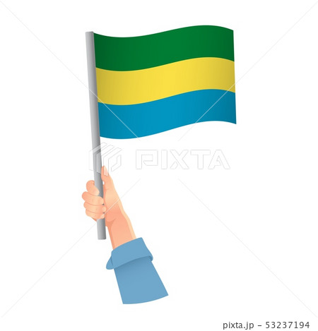 Gabon flag in hand icon Gabon flag in hand icon 53237194