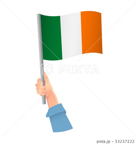 Ireland flag in hand icon 53237222