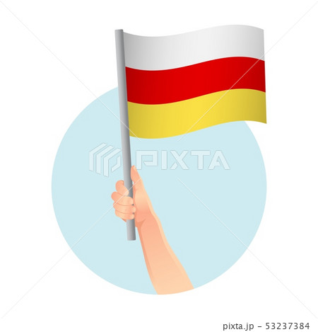 south ossetia flag in hand icon 53237384