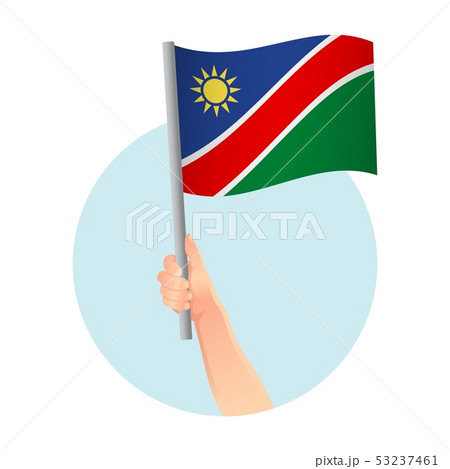 Namibia flag in hand icon 53237461