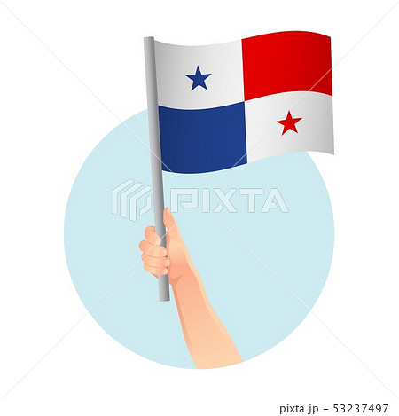 Panama Flag In Hand Iconのイラスト素材