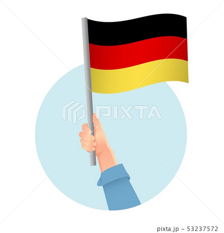 Germany flag in hand icon Germany flag in hand icon 53237572