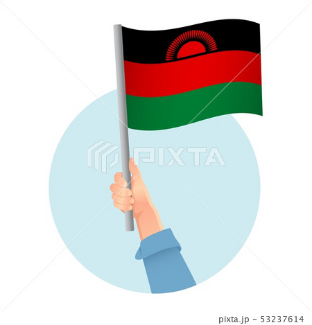 Malawi flag in hand icon 53237614