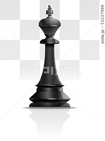 Black Chess King Chess Piece Vector Iconのイラスト素材