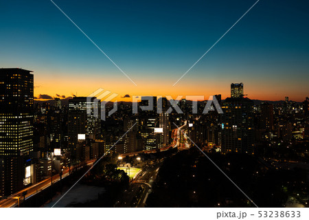 芝公園周りの夕焼け 53238633