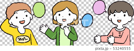 会話する男女 話し合い ディスカッション ミーティング コミュニケーション イラストのイラスト素材