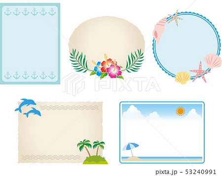 夏のフレーム素材 夏のフレーム素材 53240991
