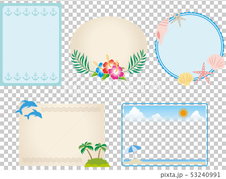 夏のフレーム素材 夏のフレーム素材 53240991