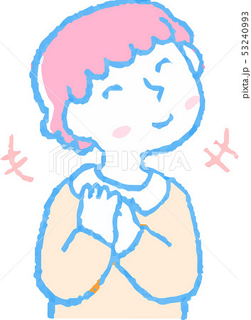 人物 女性 横向き 表情 ポーズ リアクション イラストのイラスト素材