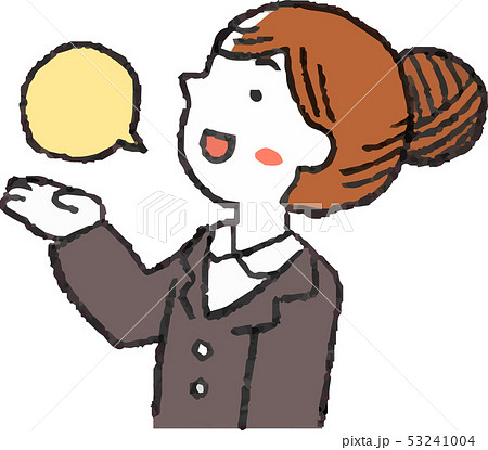 人物 女性 横向き 表情 ポーズ リアクション イラストのイラスト素材