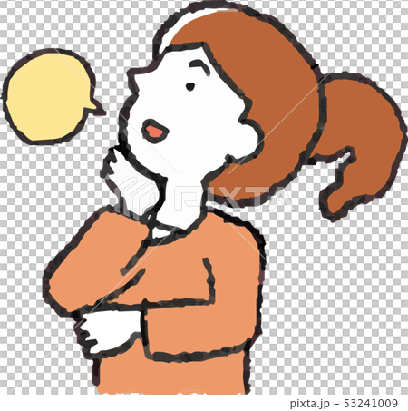 人物　女性　横向き　表情　ポーズ　リアクション　イラスト 53241009