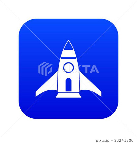 Rocket icon digital blue Rocket icon digital blue 53241506