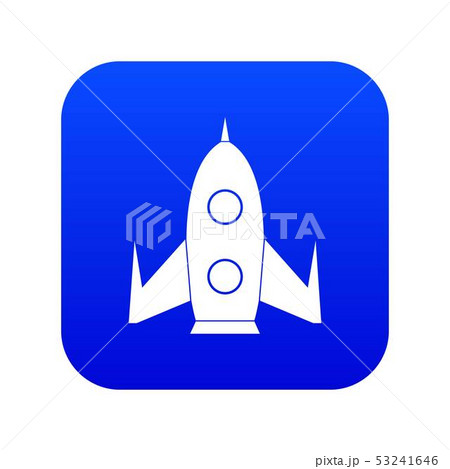 Rocket icon digital blue 53241646