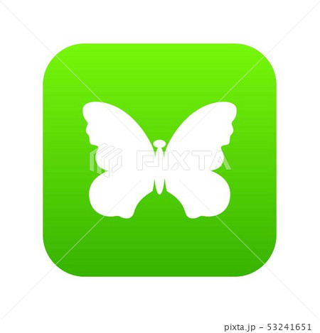 Butterfly with beautiful wings icon green vector Butterfly with beautiful wings icon green vector 53241651