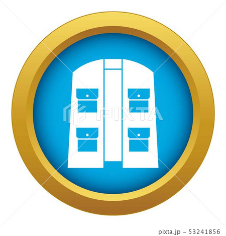 Hunter vest icon blue vector isolated 53241856