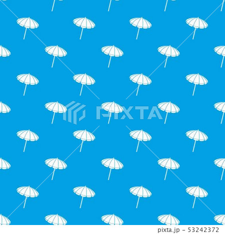 Beach umbrella pattern vector seamless blue 53242372
