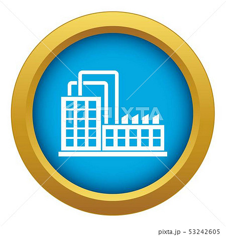 Factory building icon blue vector isolated Factory building icon blue vector isolated 53242605