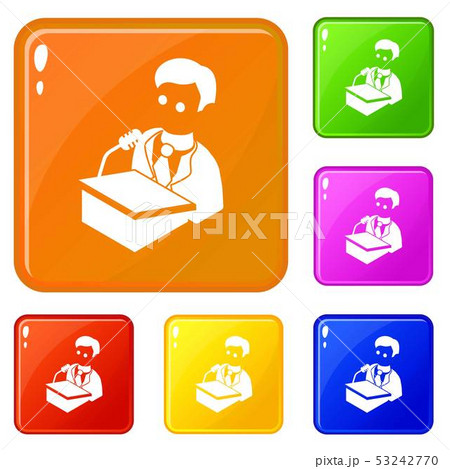 Election candidate icons set vector color Election candidate icons set vector color 53242770