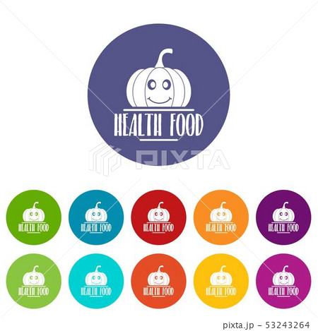 Pumpkin icons set vector color Pumpkin icons set vector color 53243264