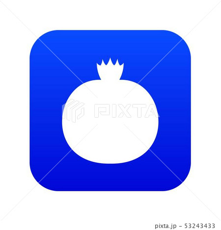 Ripe pomegranate icon digital blue 53243433
