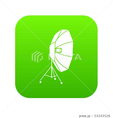 Studio flash with umbrella icon green vector 53243526