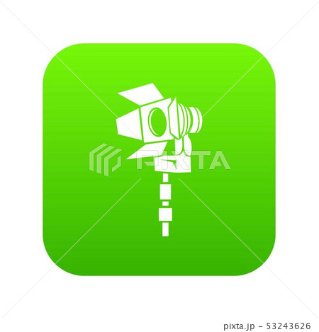 Movie light icon green vector Movie light icon green vector 53243626