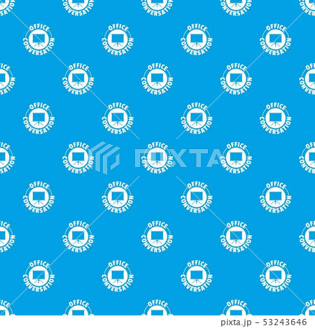 Conversation office pattern vector seamless blue Conversation office pattern vector seamless blue 53243646