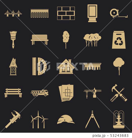 Composition icons set, simple style 53243683