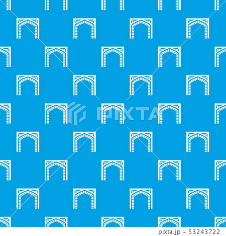 Gate pattern vector seamless blue Gate pattern vector seamless blue 53243722