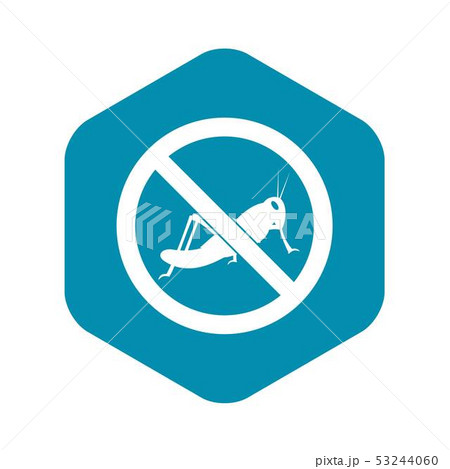No locust sign icon, simple style No locust sign icon, simple style 53244060
