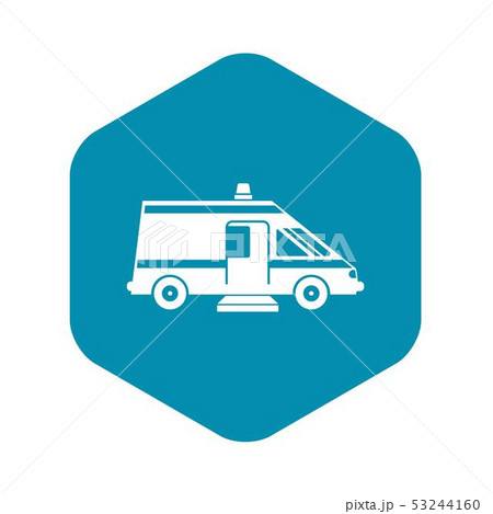 Ambulance icon, simple style 53244160