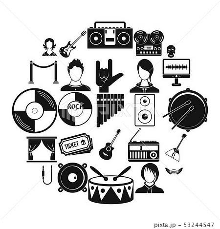Audience icons set, simple style Audience icons set, simple style 53244547