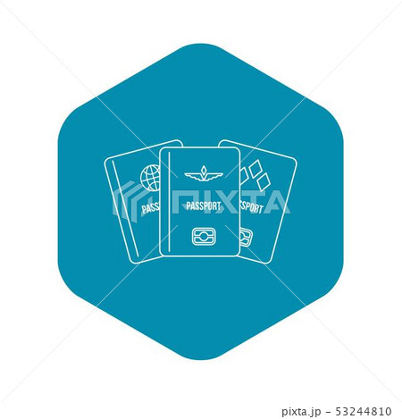 Passports icon, outline style 53244810
