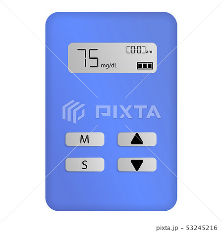 Medical glucose meter icon, realistic style 53245216