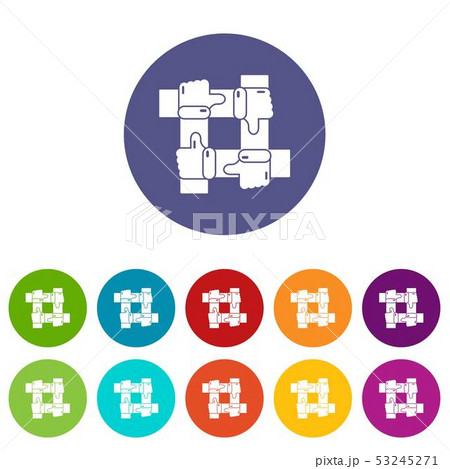 Like icons set vector color 53245271