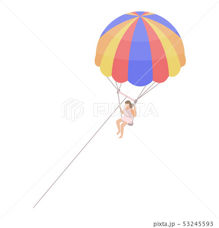 Parasailing icon, isometric style 53245593