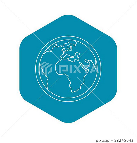 Planet Earth icon, outline style 53245643