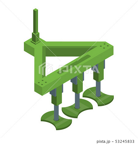 Tractor cutter machinery icon, isometric style Tractor cutter machinery icon, isometric style 53245833