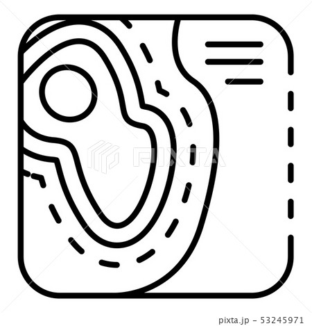 Cadastral map icon, outline style Cadastral map icon, outline style 53245971