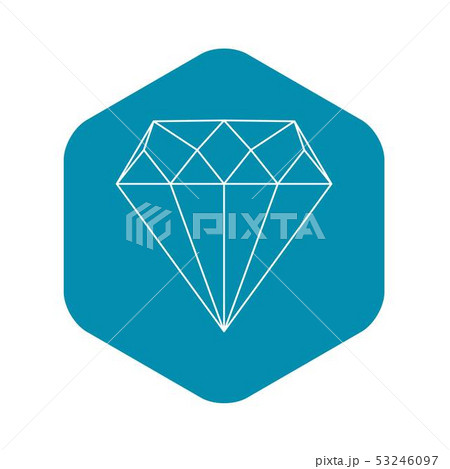 Diamond icon, outline style Diamond icon, outline style 53246097