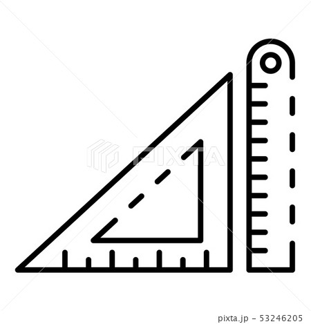 Architectural ruler icon, outline style 53246205