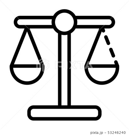 Judge balance icon, outline style 53246240