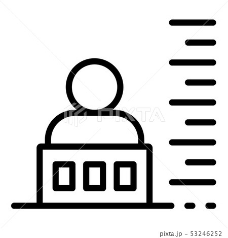 Prison photo height icon, outline style Prison photo height icon, outline style 53246252