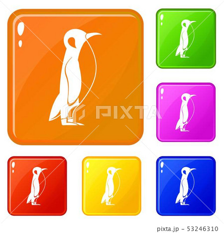 Penguin icons set vector color Penguin icons set vector color 53246310