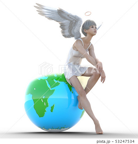 可愛い天使 perming3DCG イラスト素材 可愛い天使 perming3DCG イラスト素材 53247534