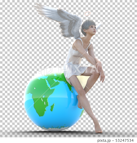 可愛い天使 perming3DCG イラスト素材 可愛い天使 perming3DCG イラスト素材 53247534
