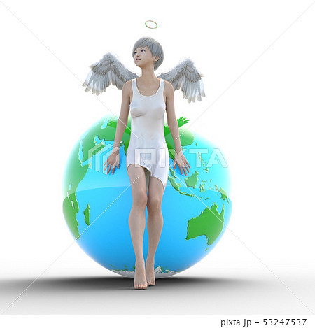 可愛い天使　perming3DCG　イラスト素材 53247537