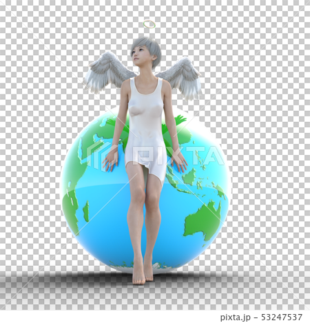 可愛い天使　perming3DCG　イラスト素材 53247537