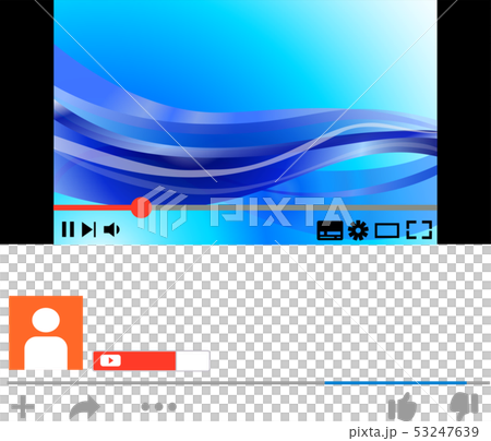 動画配信 ビデオオンデマンド ストリーミング 映像 プロフィール 背景素材 イラストのイラスト素材